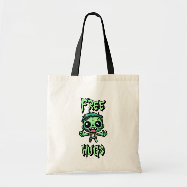 Bolsa Tote Zumbi fofo e engraçado (Frente)