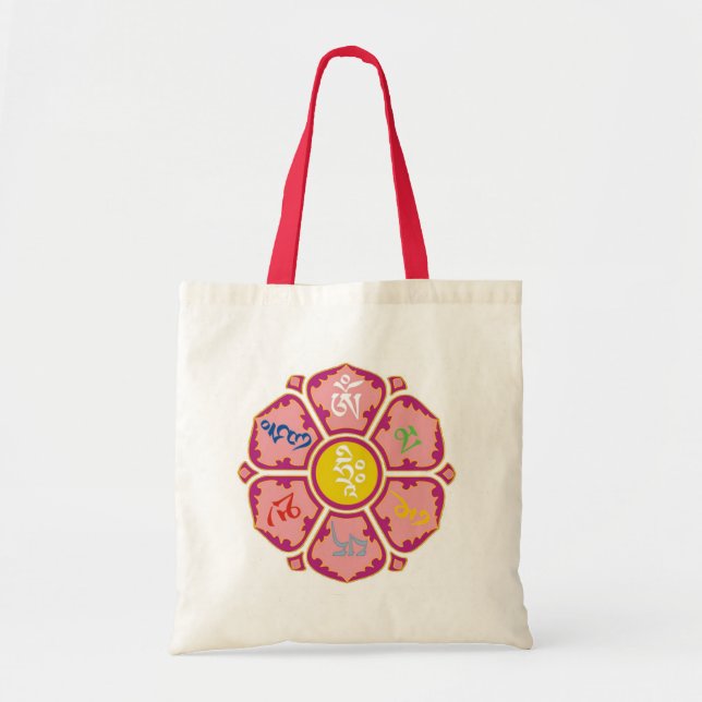 Bolsa Tote zumbido do padma do OM mani (Frente)
