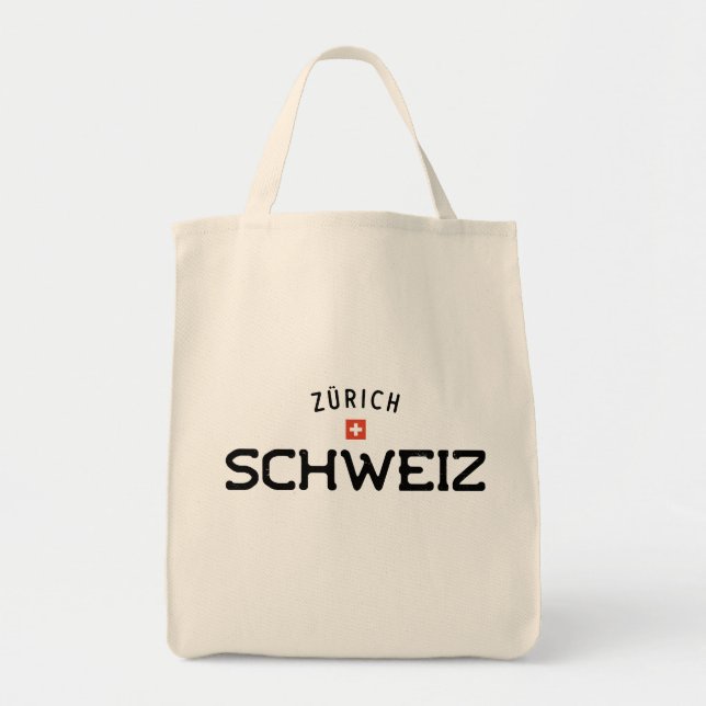 Bolsa Tote Zurich Schweiz (Suiça), em dificuldades (Frente)