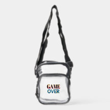 Bolsa transparente com alça preta para levar ao om