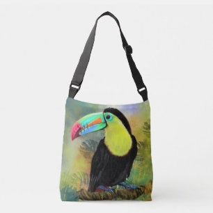 Bolsa transversal ou Tote de Pássaro Toco Tucano T