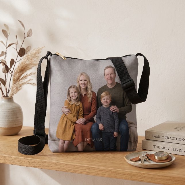 Bolsa transversal tote com foto personalizada da f (Personalized style for everyday errands.)