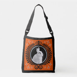 Bolsa transversal / Tote de ombro de coelho branco