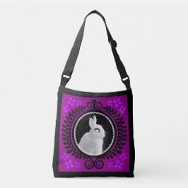 Bolsa transversal / Tote de ombro de coelho branco