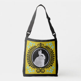 Bolsa transversal / Tote de ombro de coelho branco