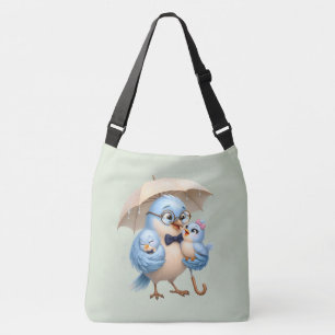 Bolsa transversal tote Família do Pai Pássaro