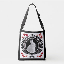 Bolsa transversal / Tote Ombro de Coelho Branco Es