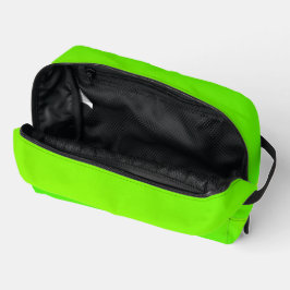 Bolsa verde brilhante com fecho preto