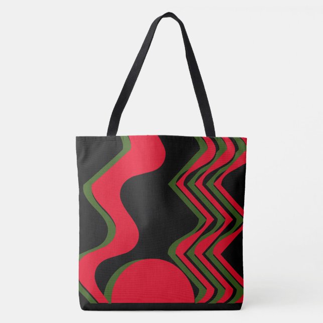 BOLSA VERMELHO PRETO E VERDE (Frente)