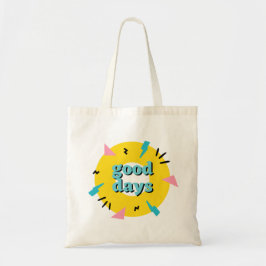 Bolsas amarelas Tote "Good Days" de destaque