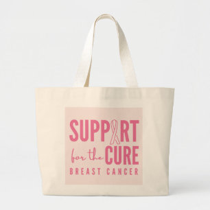 Bolsas cor-de-rosa com cura de apoio ao cancer de
