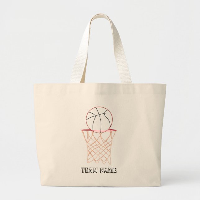 Bolsas de canvas de Desenho de Contorno de Basquet (Frente)