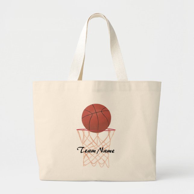 Bolsas de canvas personalizadas de nome da equipe  (Frente)