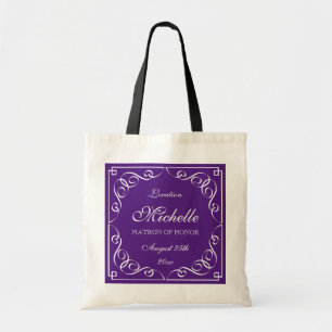 Bolsas de casamento elegantes roxas para madrinha 