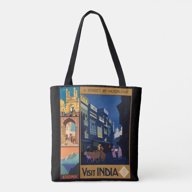 Bolsas de colagem do Poster de viagens Vintage Ind (Verso)