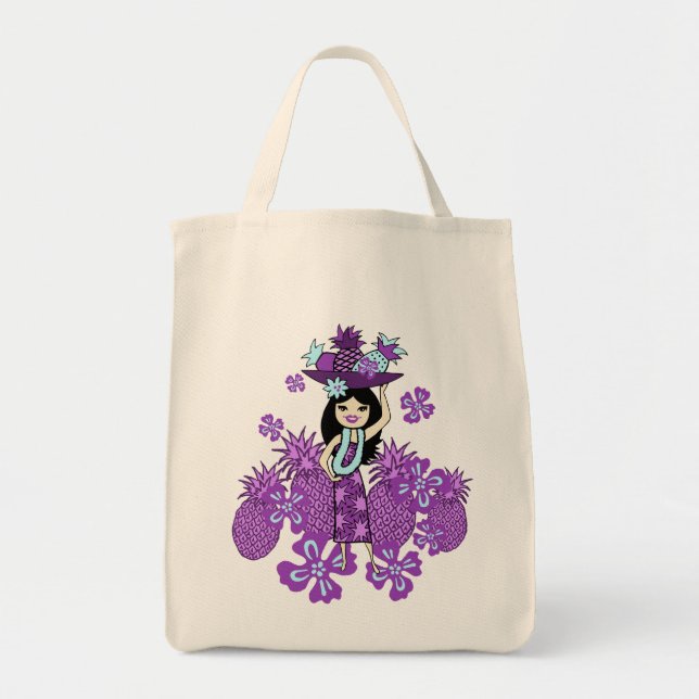 Bolsas de compra tropicais de Pineapple Luau (Frente)