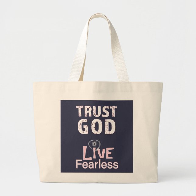 Bolsas de Compras Deus Cristãs Mulheres Sem Medo (Frente)