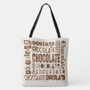 Bolsas de Corpo com Arte de Tipografia de Chocolat