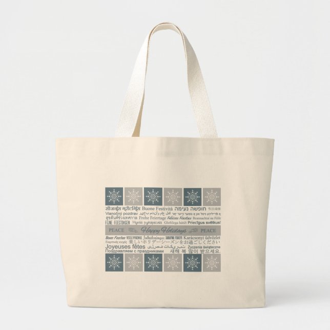 Bolsas de feriados felizes multilíngues (Frente)