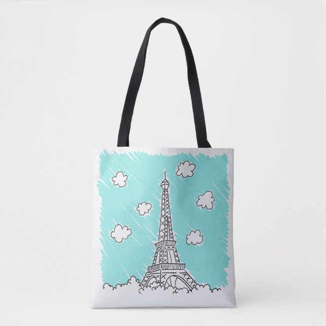 Bolsas de Ilustração de Torre Eiffel (Frente)