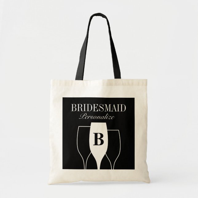 Bolsas de mão para casamento com monograma em copo (Frente)