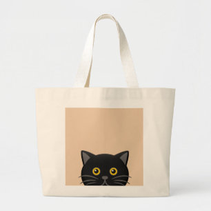 BOLSAS DE MÃO PRETA DE PEEKING GATO