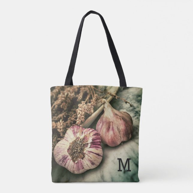 Bolsas de monograma personalizadas de alho/espódie (Verso)