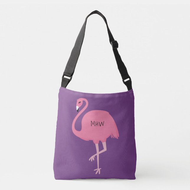 Bolsas de monograma personalizado de Flamingo (Frente)