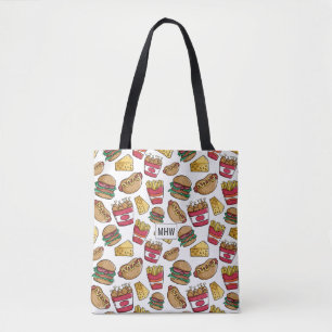 Bolsas de monograma personalizado de padrão de Com