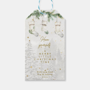 Bolsas de Natal etiquetas de presentes de Natal de
