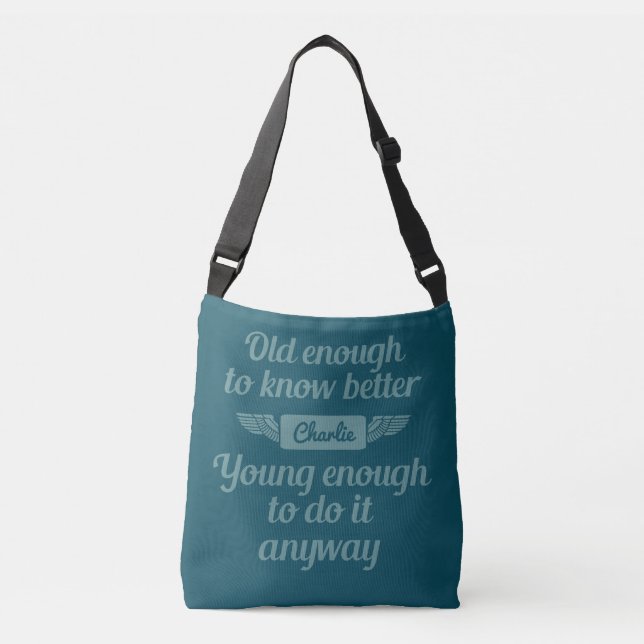 bolsas de nome personalizado "Antigo & Jovem" (Frente)