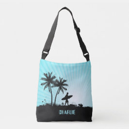 Bolsas de nome personalizado do Beach Surfer