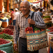 BOLSAS DE OMBRO "GUAJILLO" - TECIDO ESTILO MEXICAN