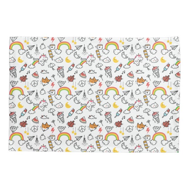 Bolsas de Padrão de Kawaii Cute (Verso)