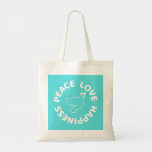 BOLSAS DE PANO PAZ AMOR FELICIDADE
