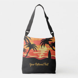 Bolsas de praia de texto personalizado Tropical Su