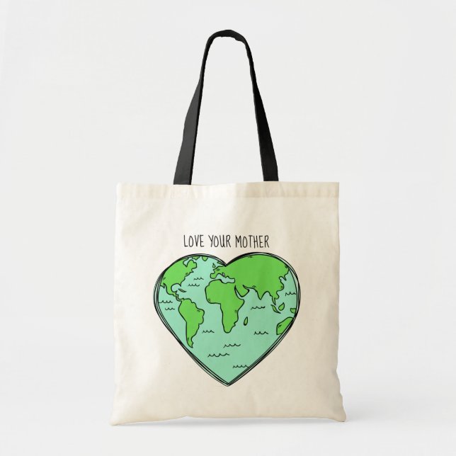 Bolsas de texto personalizadas Earth Love (Frente)