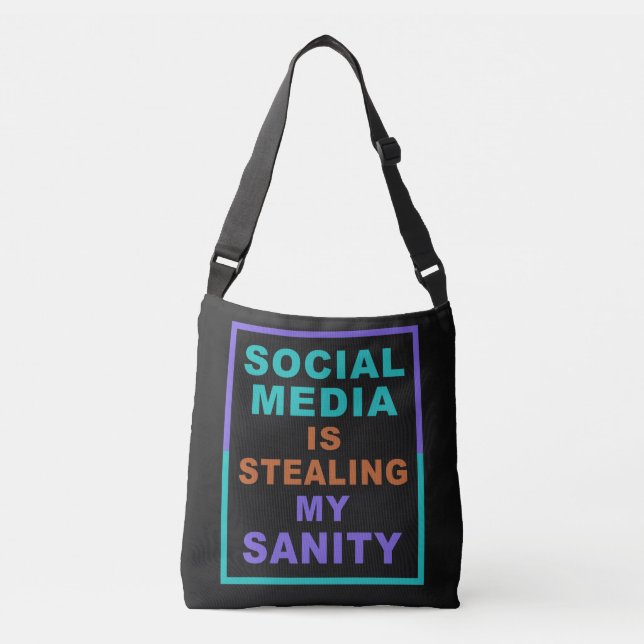 Bolsas engraçadas de "Mídia Social" (Frente)
