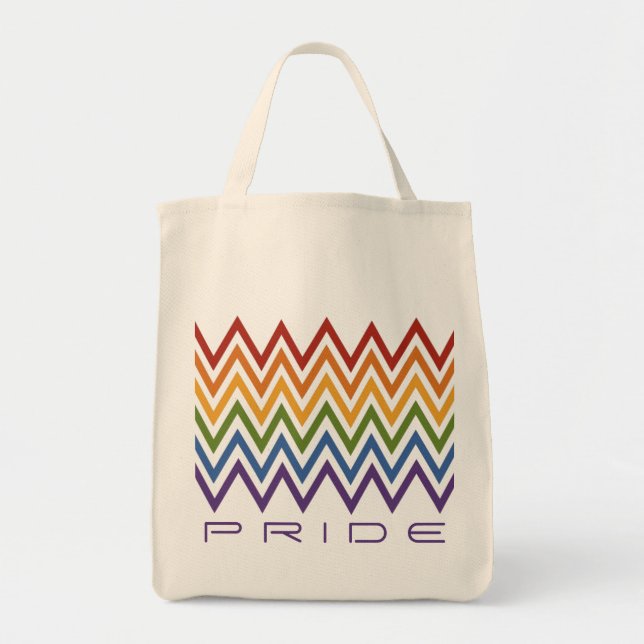 Bolsas personalizadas do Rainbow Chevron (Frente)
