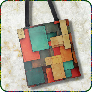 BOLSAS TOTE - Blocos de Cores em Muitas Cores