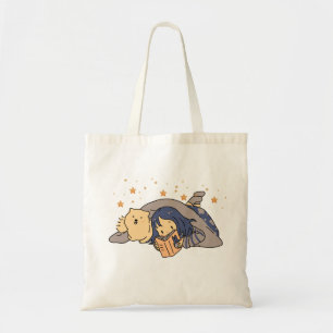 Bolsas Tote com Design de Menina Fofa e Brilho de