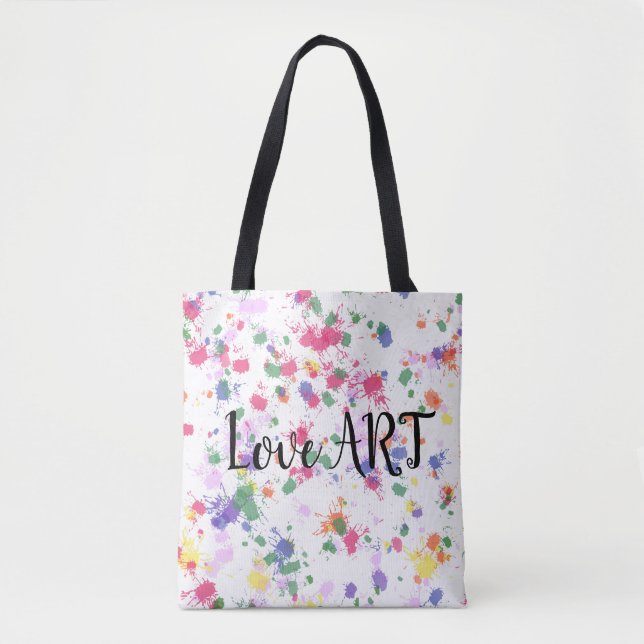 Bolsas Tote de Cores Pastéis Bonitas com Tinta Esp (Frente)