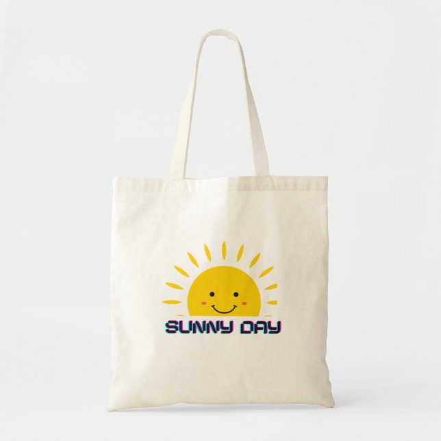 Bolsas Tote de Design Fofo para Dias Ensolarados (Frente)
