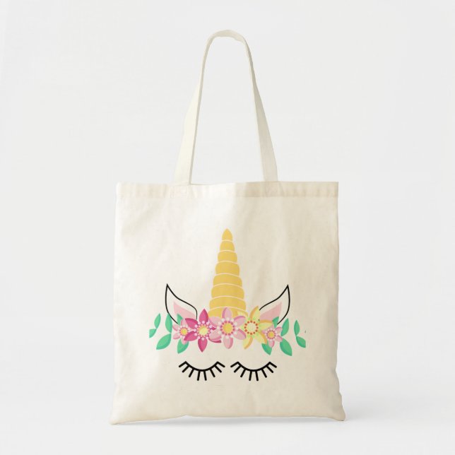 Bolsas Tote Design Fofo Bebe Unicórnio (Frente)