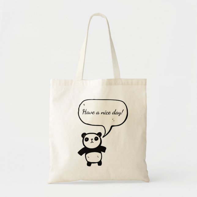 Bolsas Tote Design Fofo Panda (Frente)