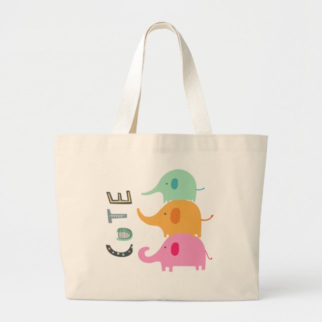 Bolsas Tote Elefante Fofo (Frente)