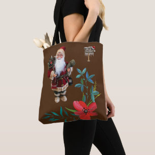 Bolsas Tote Natalinas para Mulheres, Papai Noel