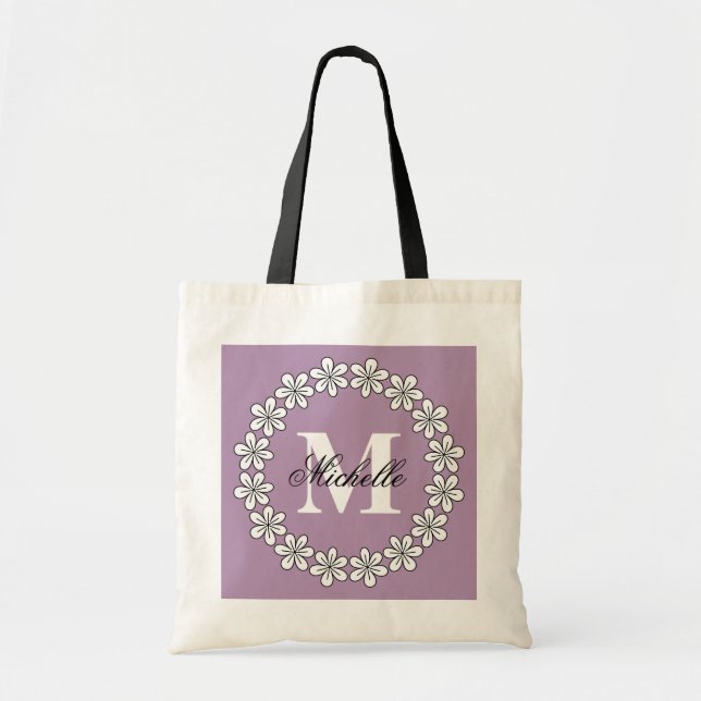 Bolsas tote personalizadas para damas de honra com (Frente)