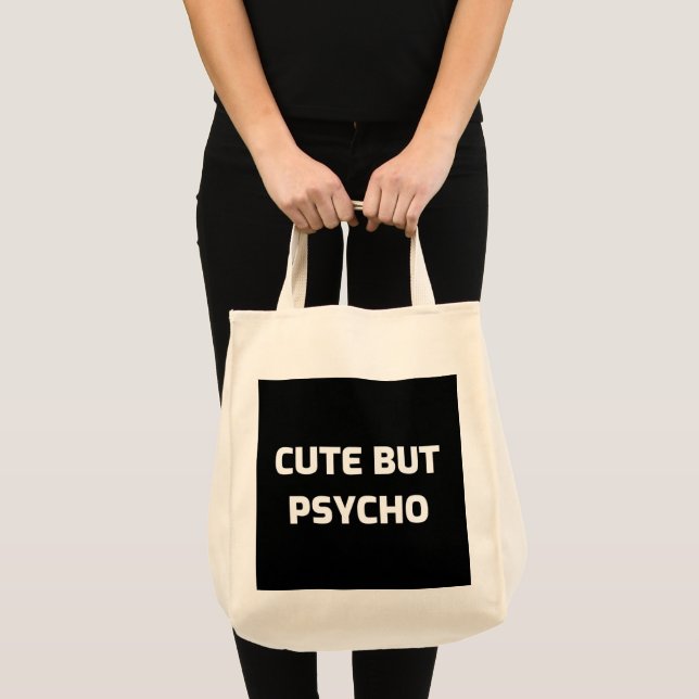BOLSAS totes CUTE BUT PSYCHO (Frente (produto))