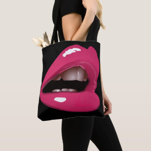 BOLSAS TOTES LÁBIOS BOCA ROSA VERMELHO